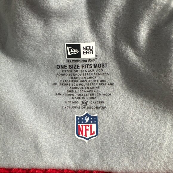 Kansas City Chiefs New Era NFL On Field Removeable Pom Beanie Football Athleisur - Picture 4 of 8